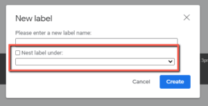 Nest label in gmail