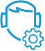 Head and cog icon